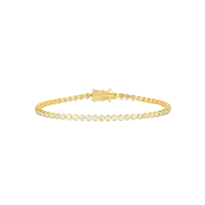 Bezel Diamond Tennis Bracelet