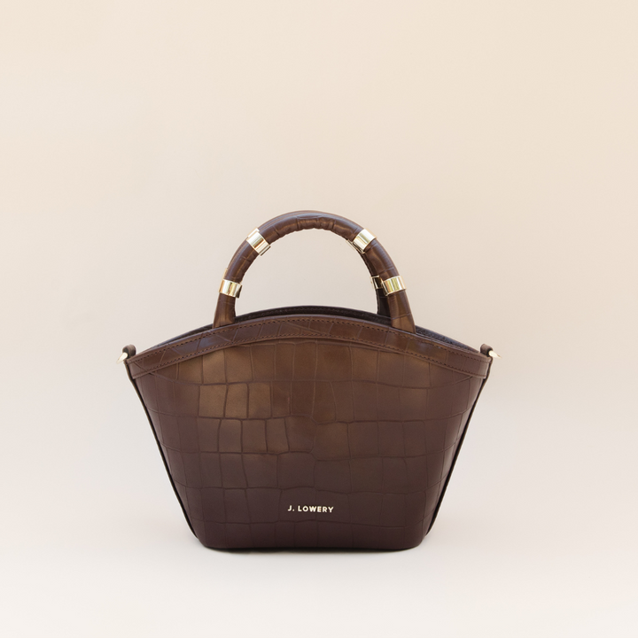 MINI TOTE | Espresso Croc