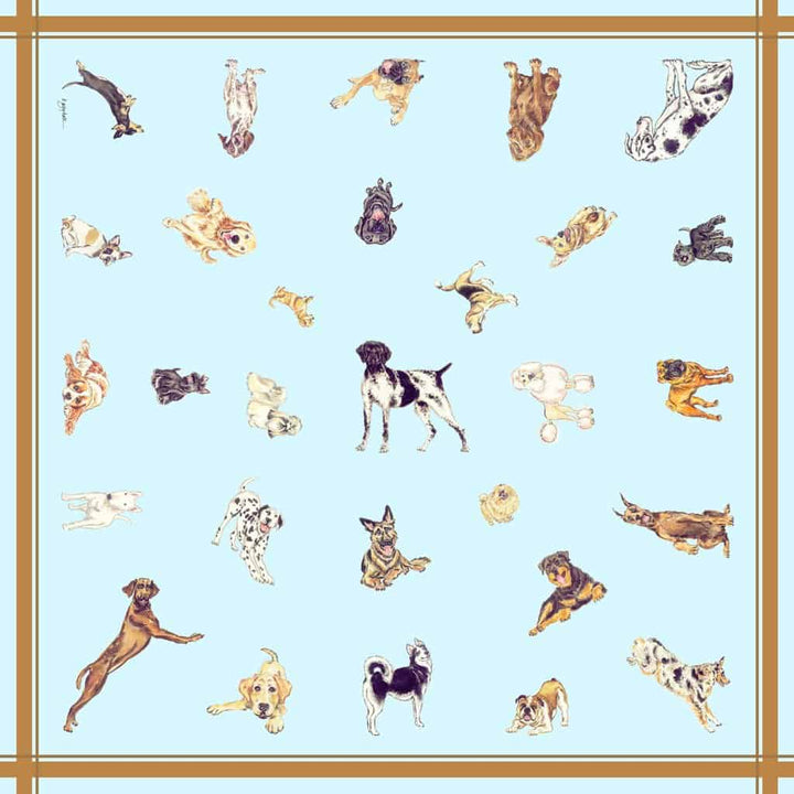 Ice Blue Pups Scarf