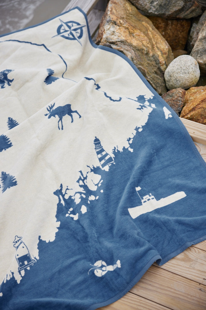 Maine Map Blanket