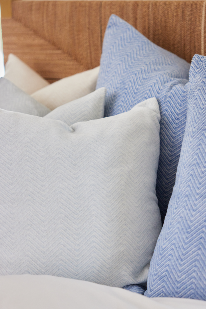 Bayside Herringbone Throw Pillow Covers