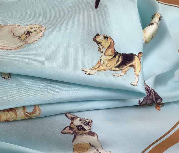 Ice Blue Pups Scarf