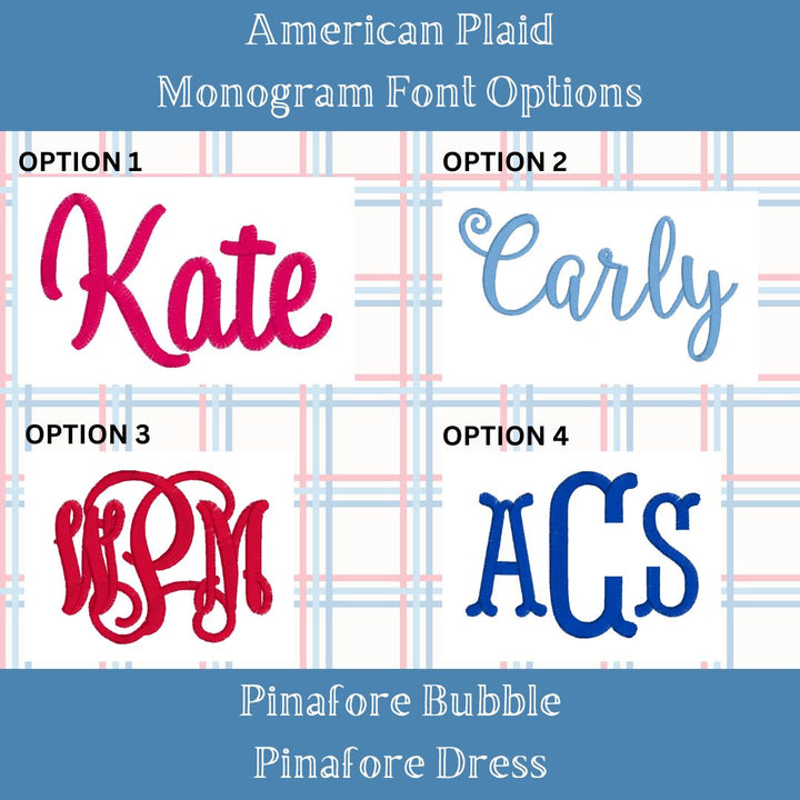American Plaid Pinafore Bubble