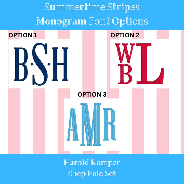Summertime Stripes Pima Shep Polo/Shorts Set