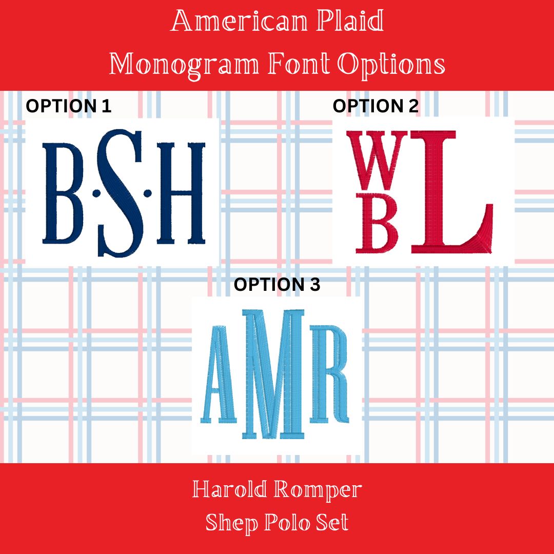 American Plaid Pima Shep Polo/Shorts Set