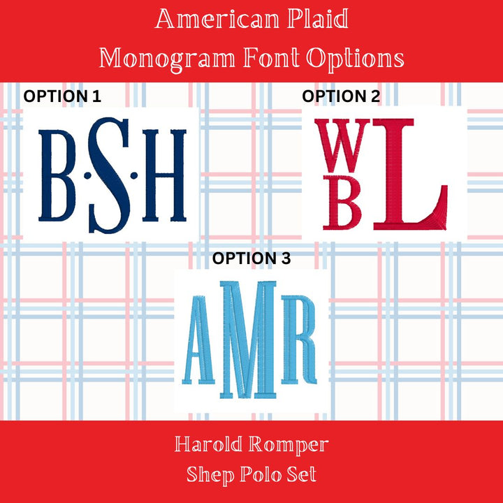 American Plaid Pima Harold Romper