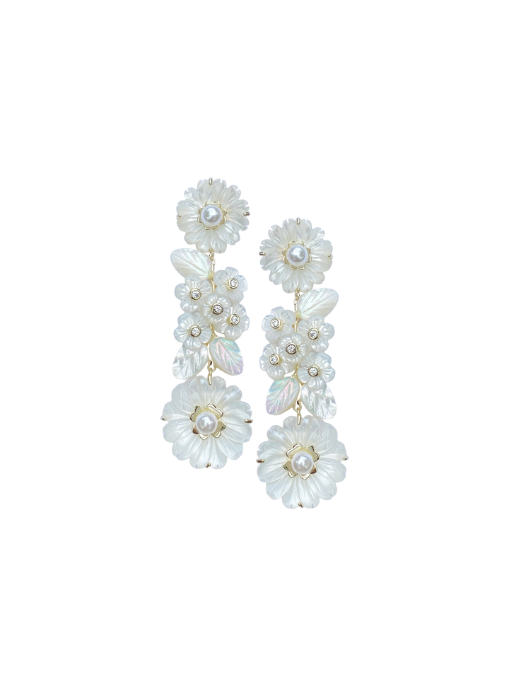 mother of pearl + flowers + pearl