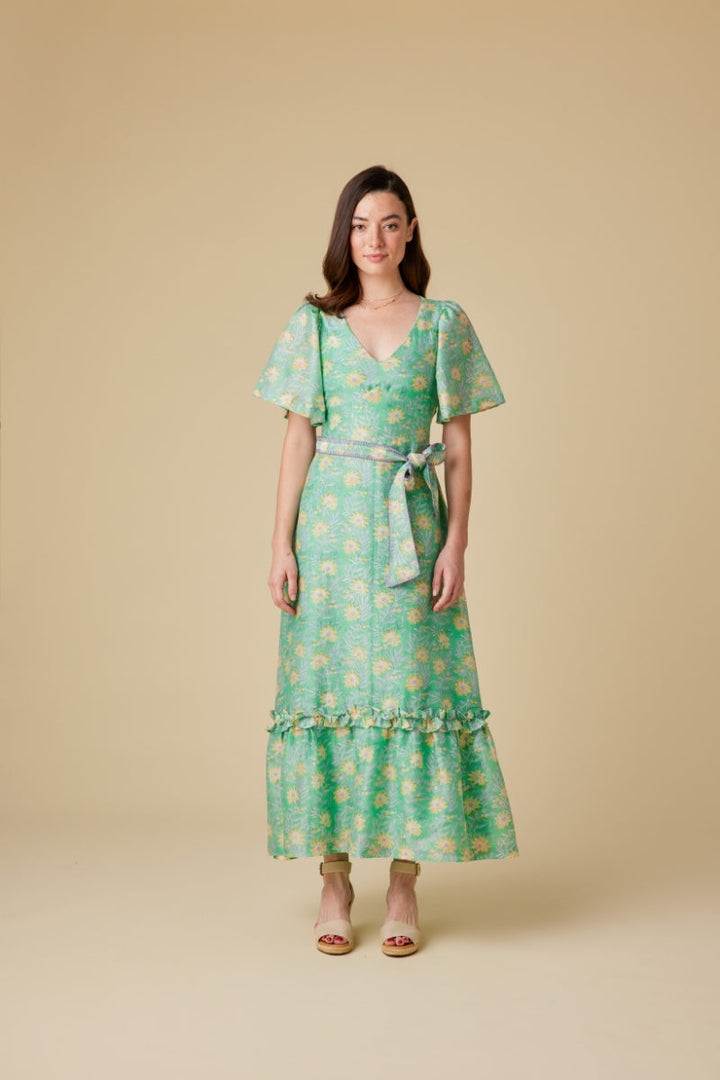 Bella Chanderi Silk Maxi dress
