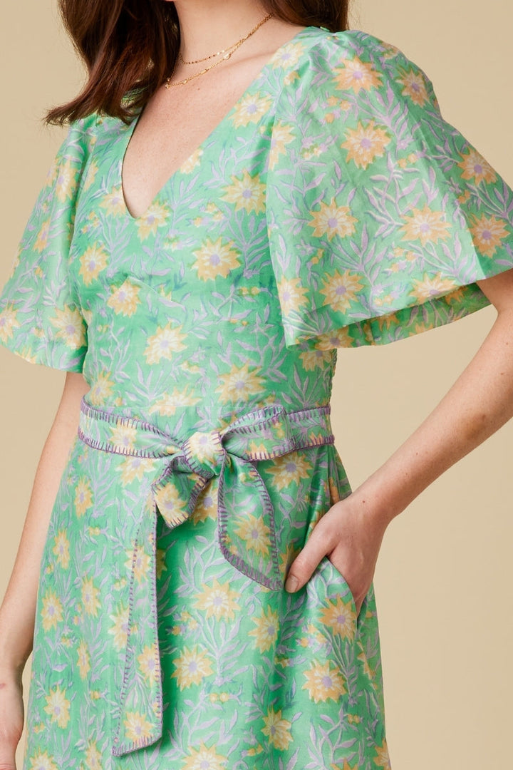 Bella Chanderi Silk Maxi dress