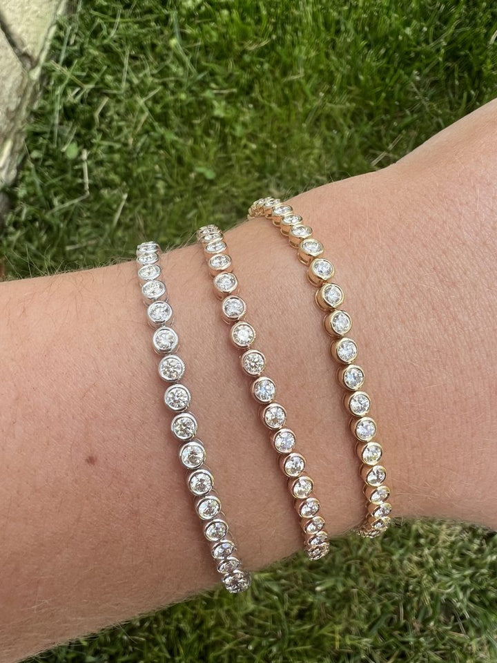 Bezel Diamond Tennis Bracelet