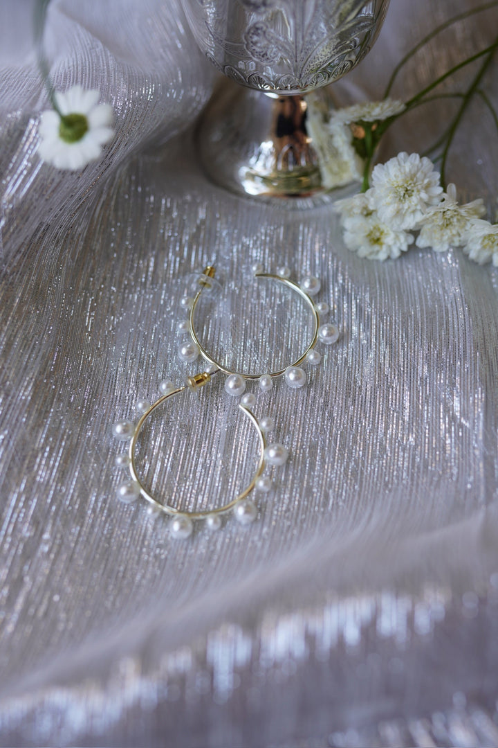 petite pearly hoop