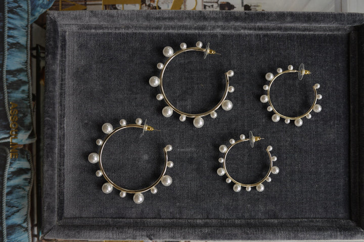 petite pearly hoop