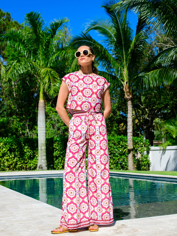 Presley Pants in Trellis Pink