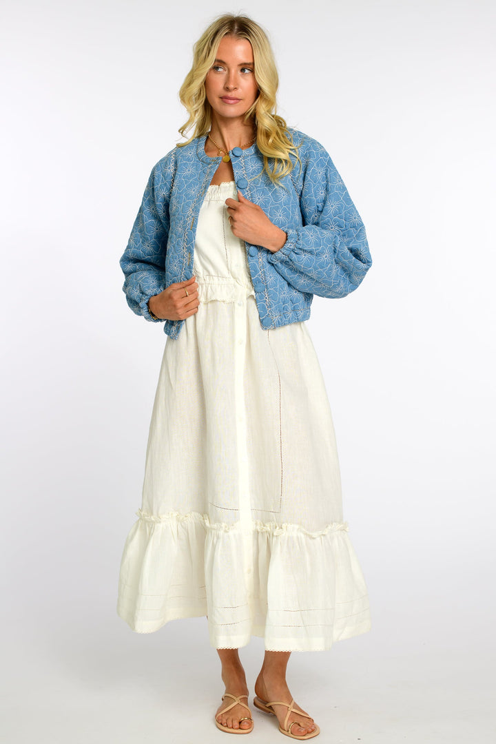 Deenie Dress in Egret