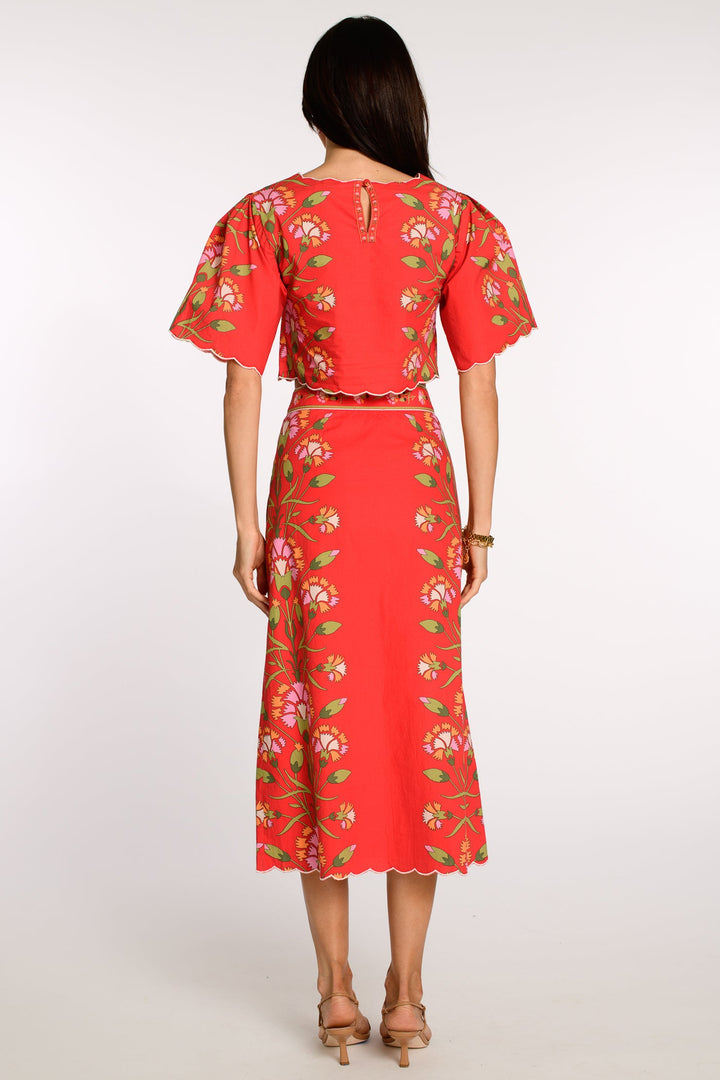 Paloma Top in Indian Flower Poppy