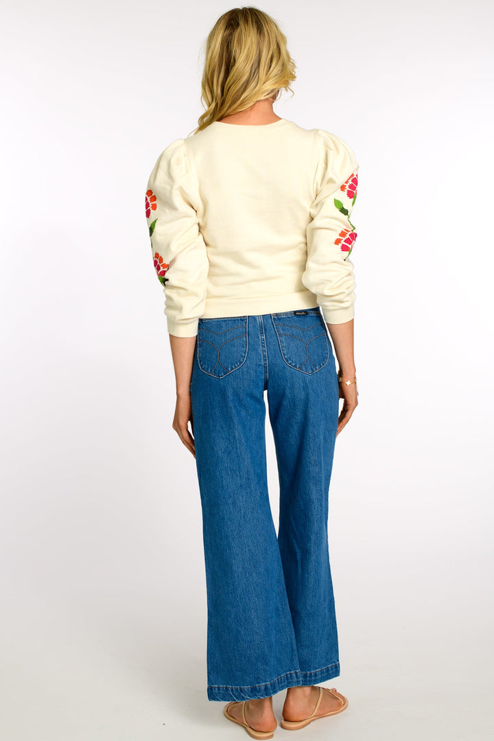 Jasmine Top in Indian Flower Ivory