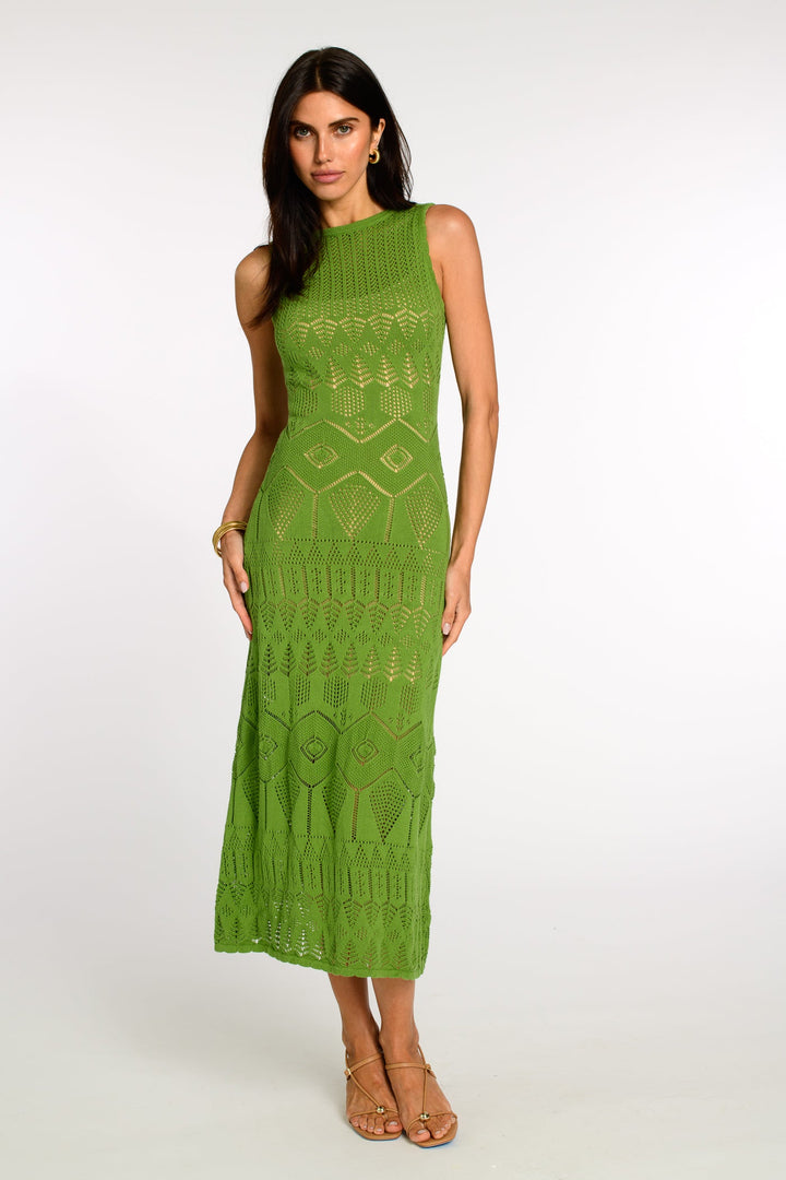 Willow Sweater Dress in Kelp Forest