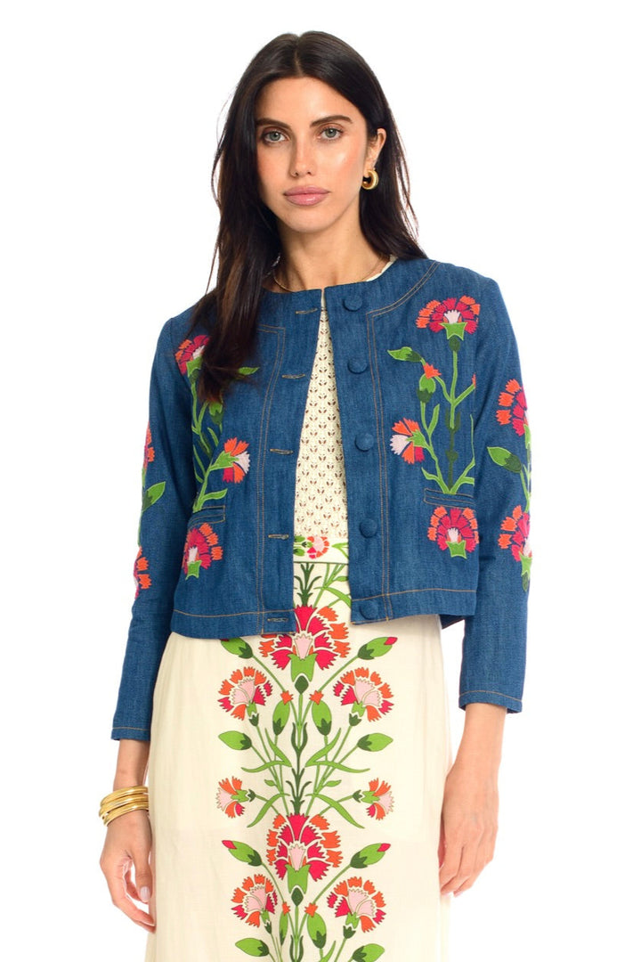 Remy Jacket in Indian Flower Chambray