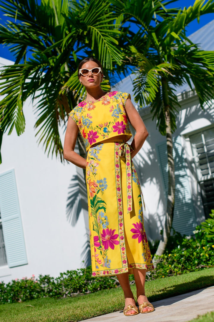 Winnifred Skirt in Tapestry Yellow