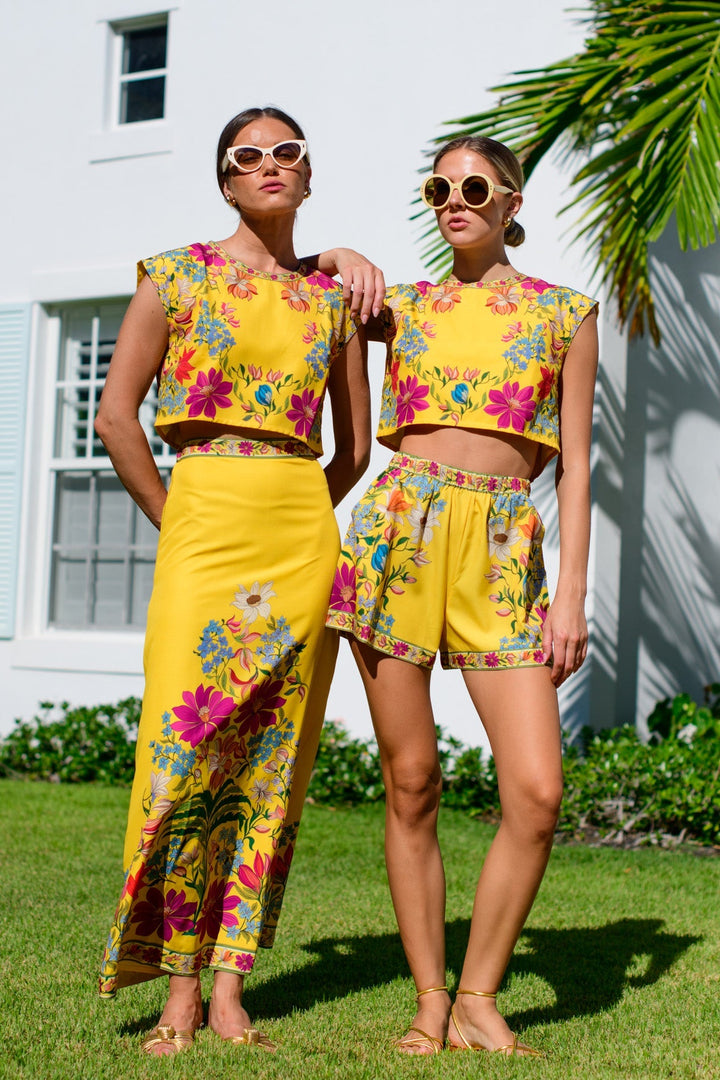 Charlie Shorts in Tapestry Yellow