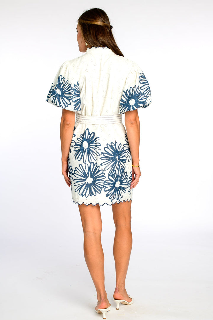Sadie Dress in Hand-Drawn Daisies