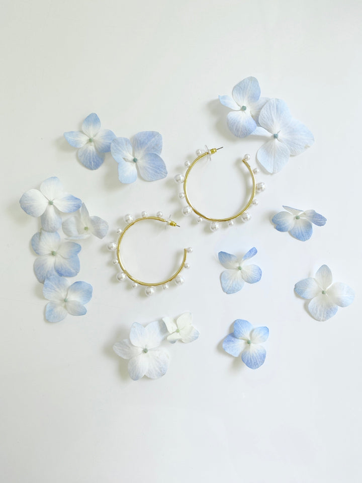 pearl hoops