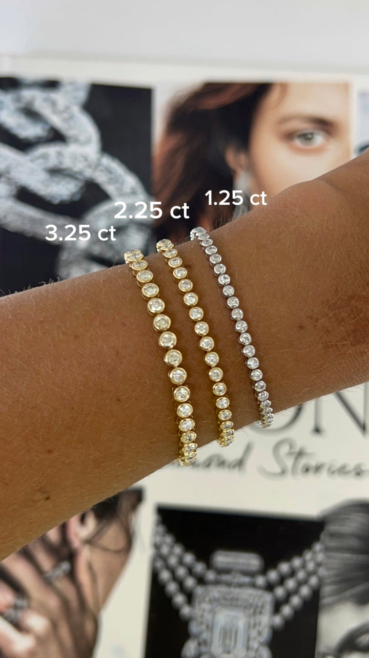 Bezel Diamond Tennis Bracelet