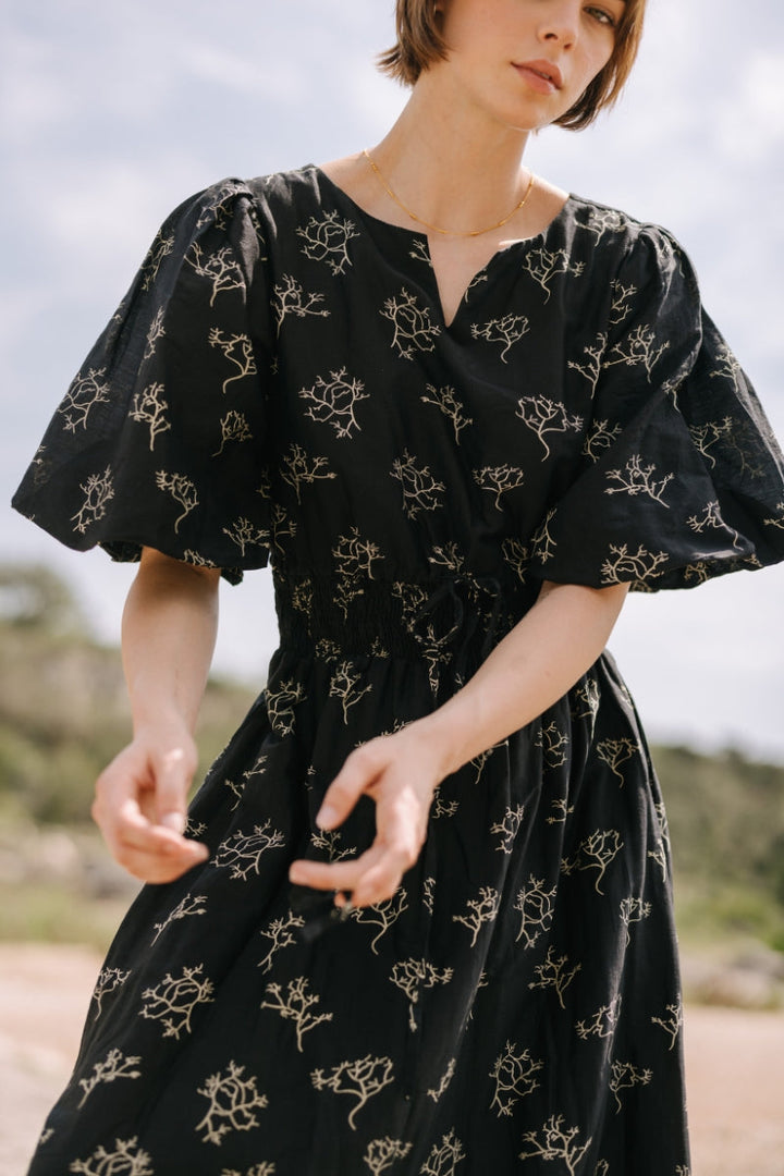 Mabel Chanderi Silk Maxi Dress