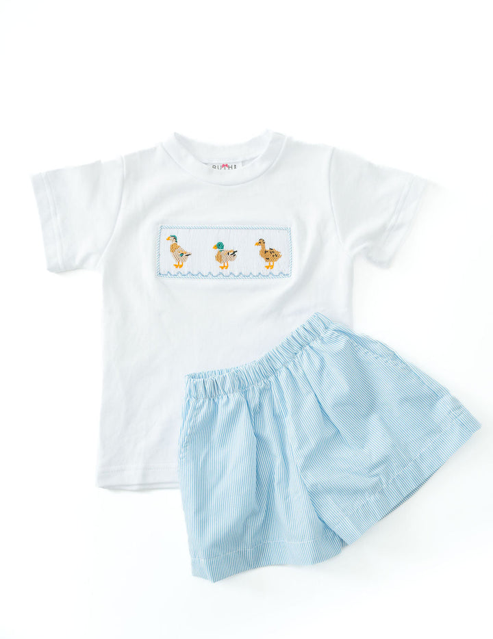 Ducks Smocked Beau T-Shirt/Shorts Set