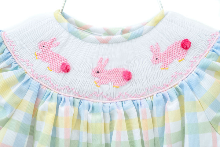 Smocked Easter Bunnies Helen Dress