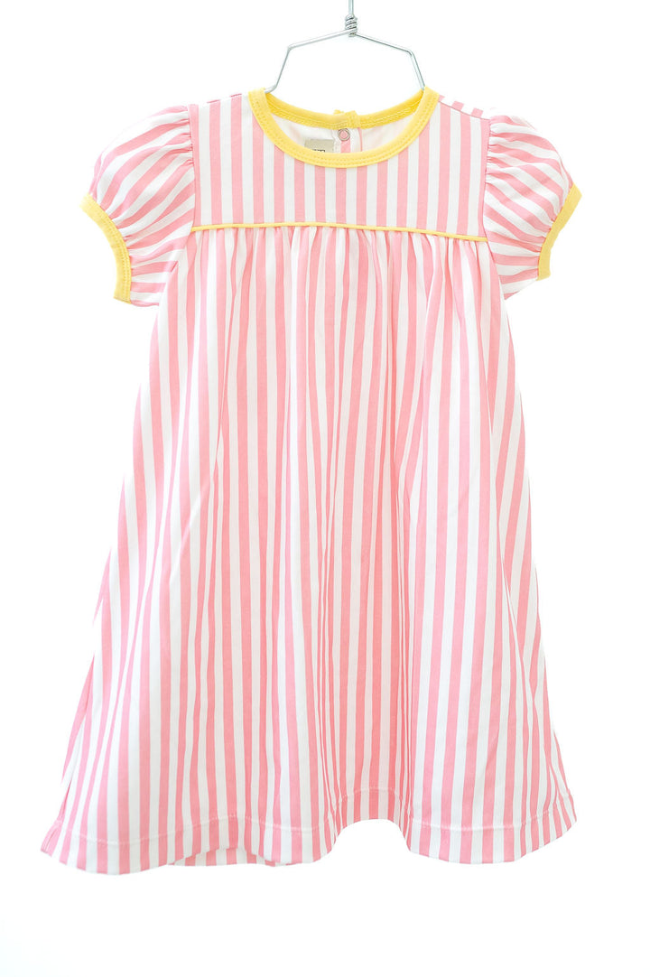 Pink Lemonade Stripes Pima Catherine Dress