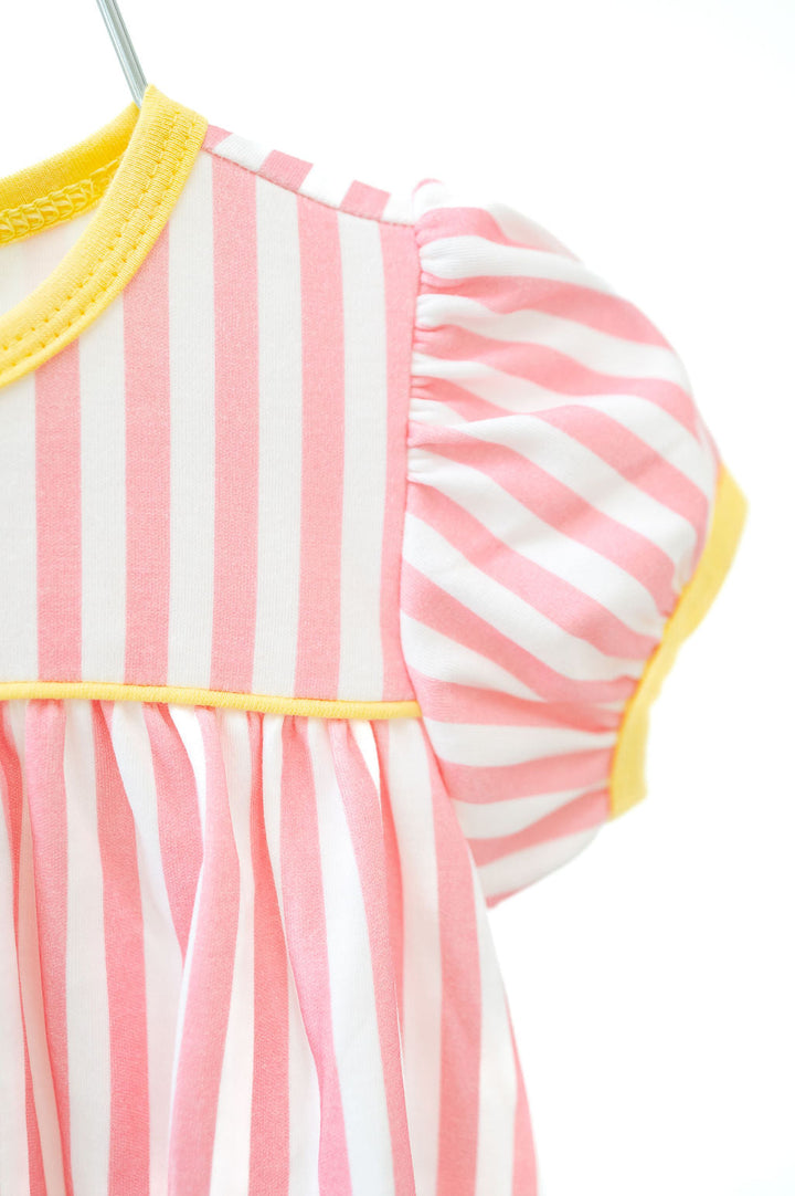 Pink Lemonade Stripes Pima Hallie Bubble