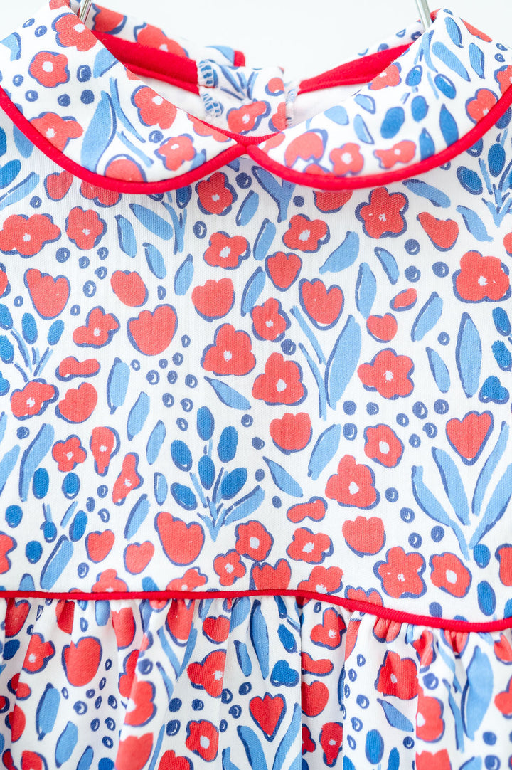 Patriotic Floral Pima Libby Dress