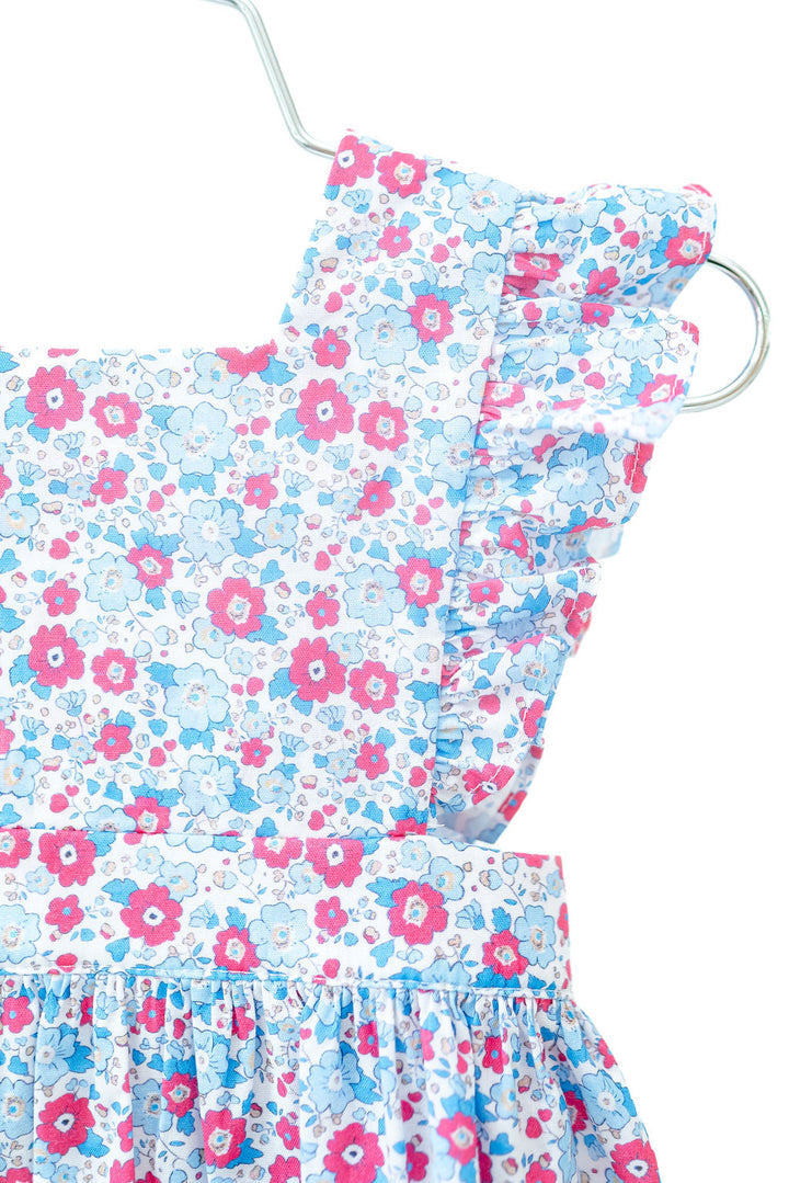 Periwinkle Poppy Floral Pinafore Bubble