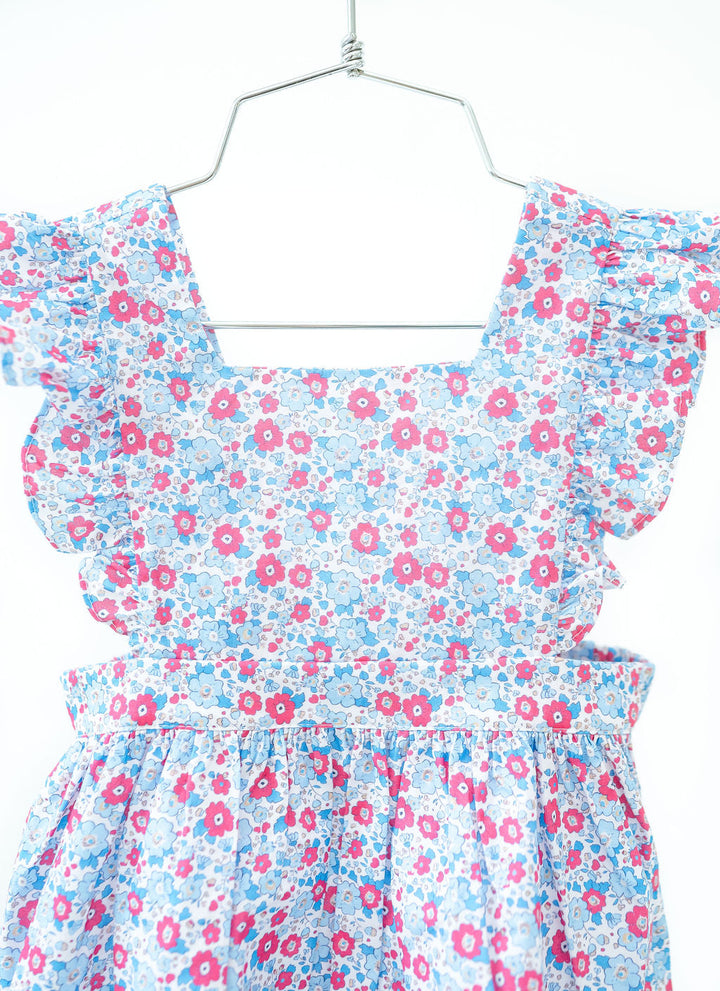 Periwinkle Poppy Floral Pinafore Dress