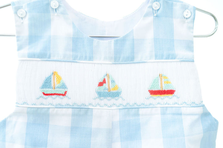 Sailboats Smocked Benjamin Jonjon
