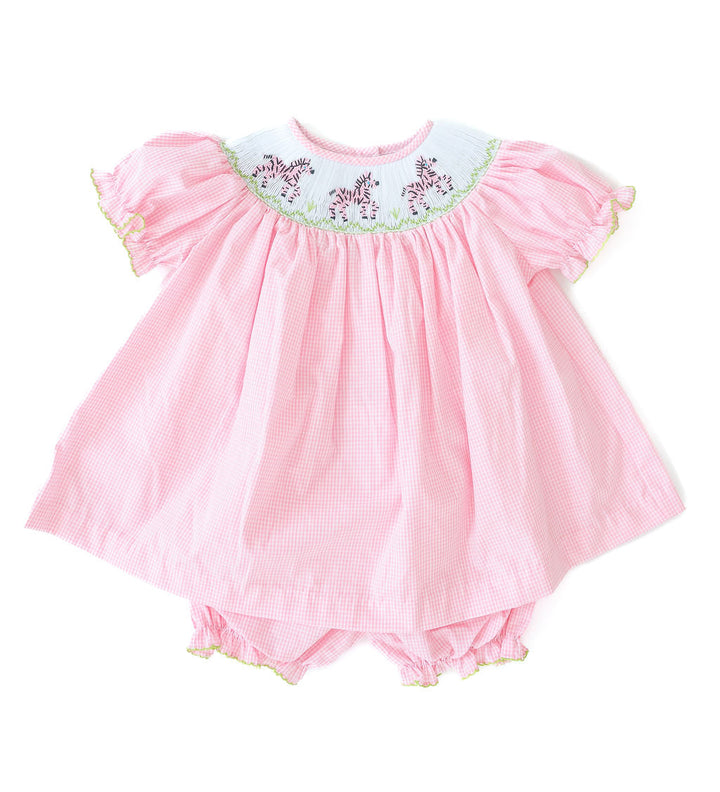 Zebras Smocked Annabelle Bloomer Set