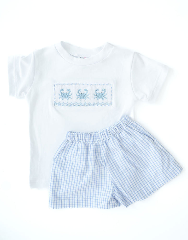 Crabs Smocked Beau T-Shirt/Shorts Set