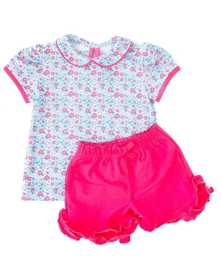 Periwinkle Poppy Floral Pima Parker Play Set