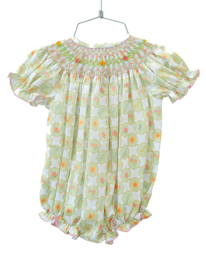 Wildflowers Smocked Birdie Bubble