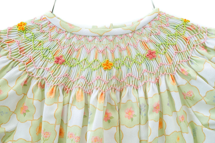 Wildflowers Smocked Birdie Bubble
