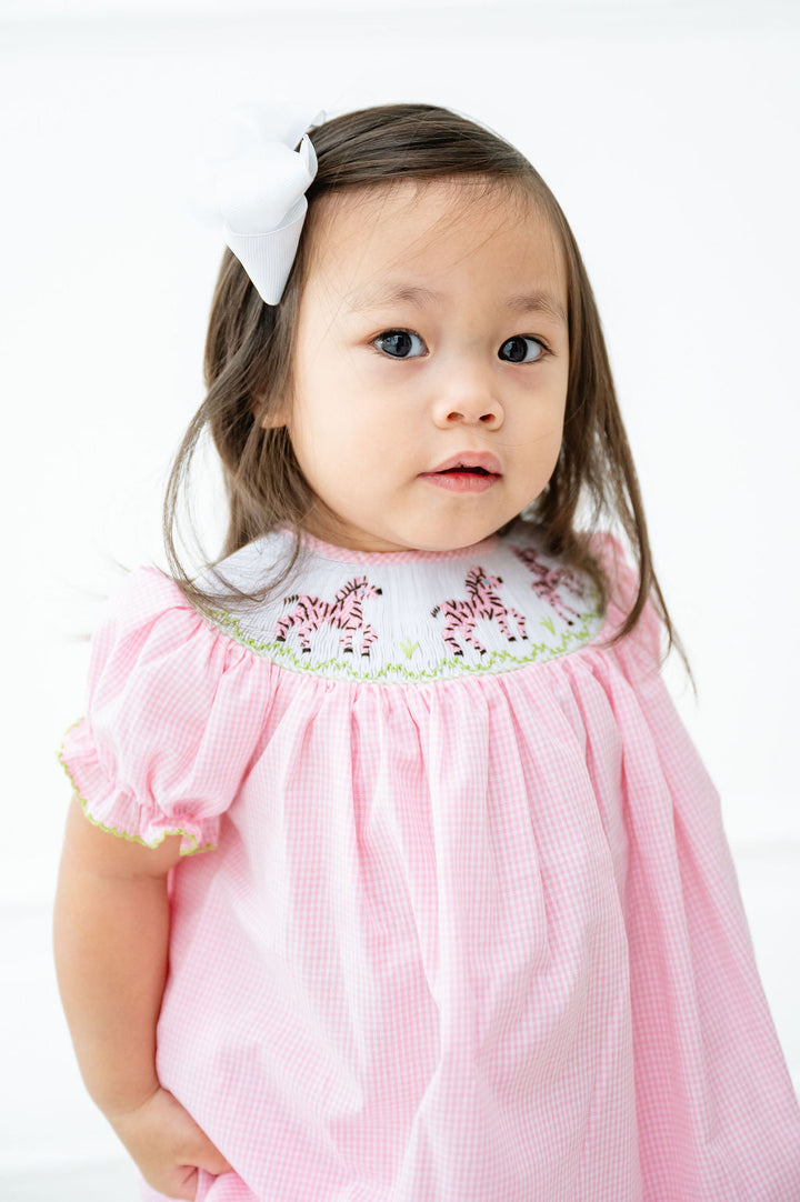 Zebras Smocked Annabelle Bloomer Set