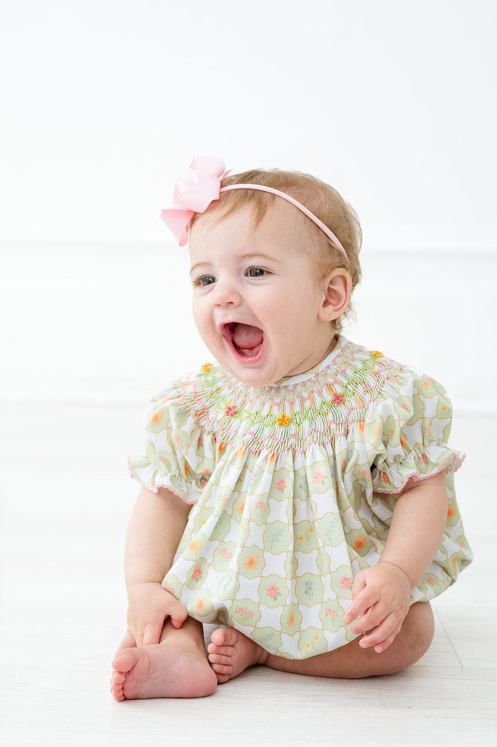 Wildflowers Smocked Birdie Bubble