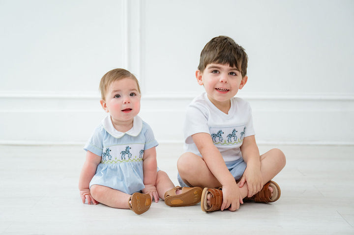 Zebras Smocked Henry Bubble