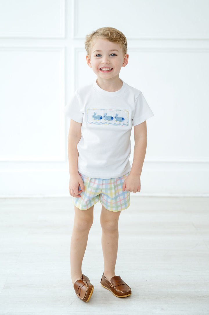 Smocked Easter Bunnies Beau T-Shirt/Shorts Set