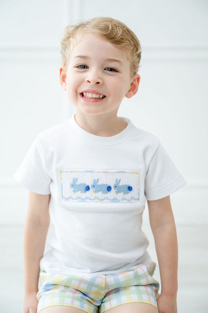 Smocked Easter Bunnies Beau T-Shirt/Shorts Set