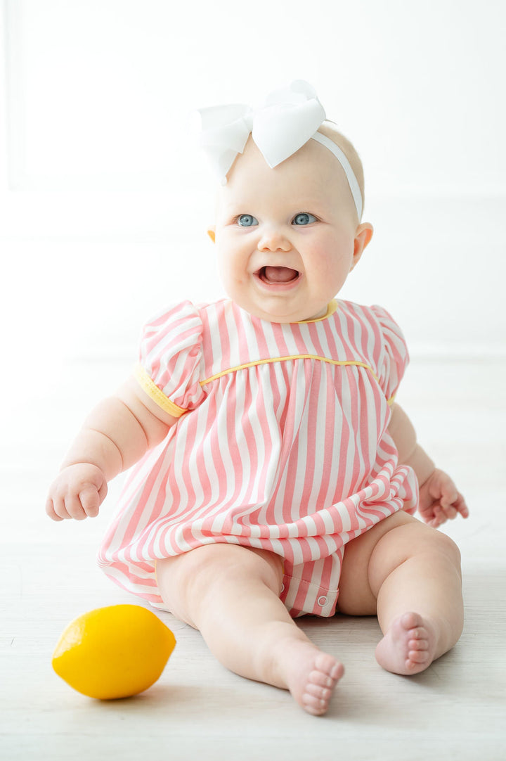 Pink Lemonade Stripes Pima Hallie Bubble