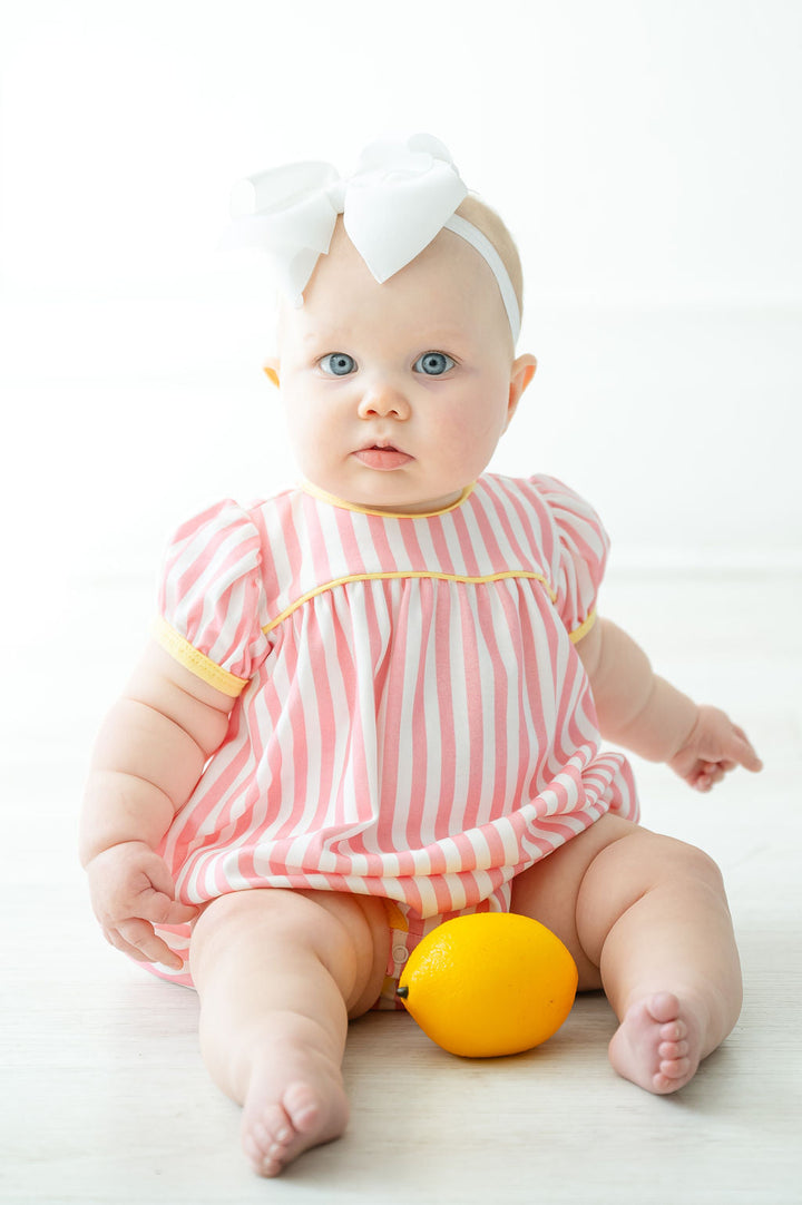 Pink Lemonade Stripes Pima Hallie Bubble