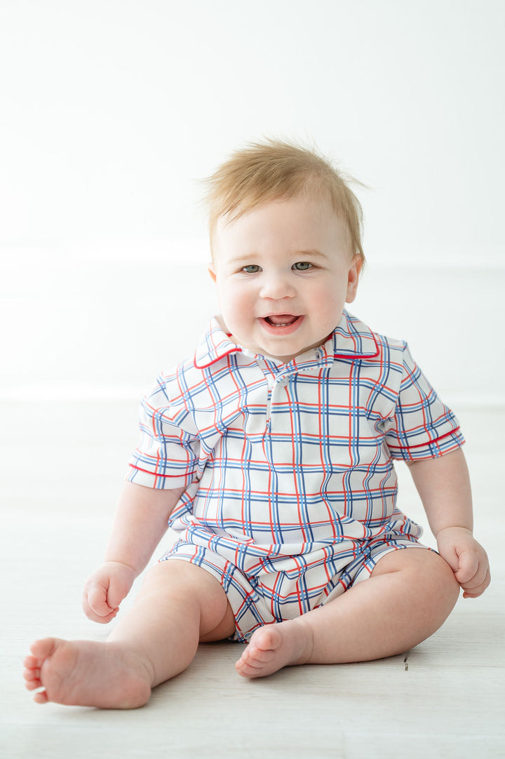 American Plaid Pima Harold Romper