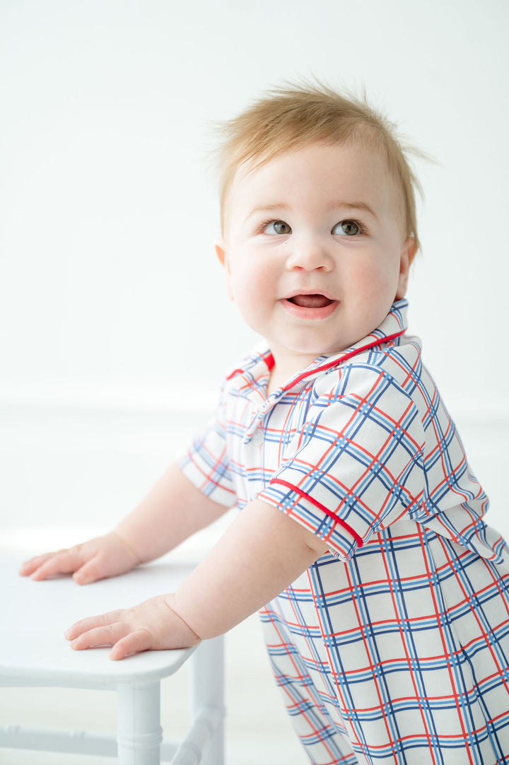American Plaid Pima Harold Romper